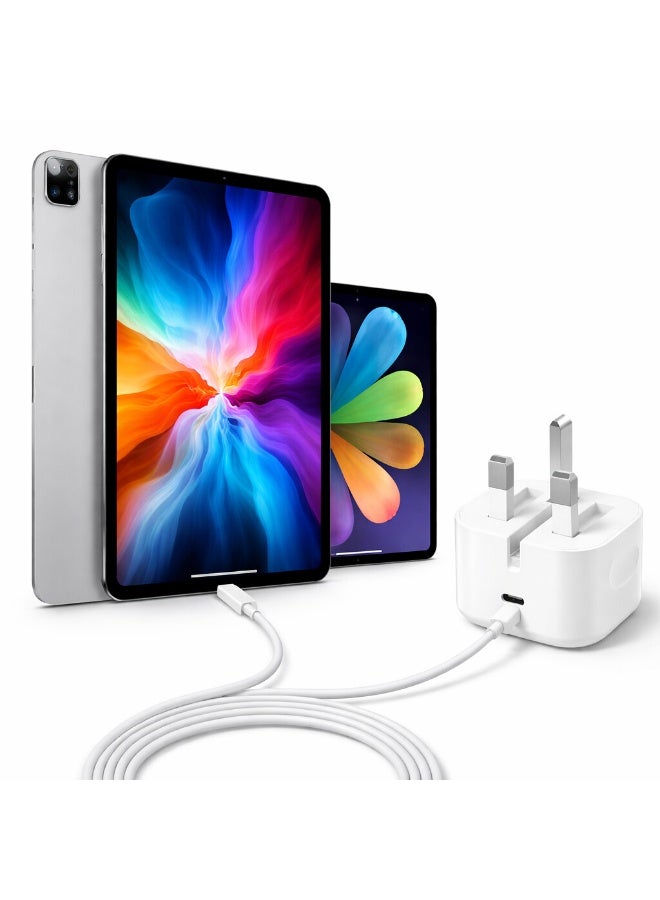 20W USB-C Fast Charger Power Adapter with 1m USB-C to Lightning Cable for iPhone 14/13/12/11/XS/XR/X/8 White - Image 3